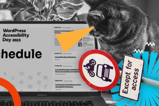Image of a schedule of WordPress accessibility day 2023