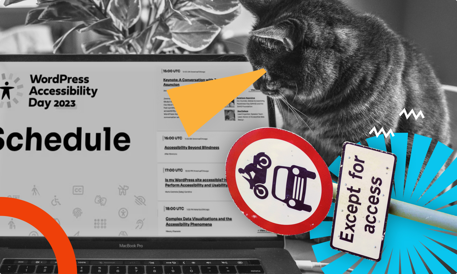 Image of a schedule of WordPress accessibility day 2023